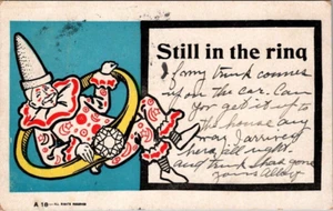 Postcard Still In The Ring Circus Clown Diamond Ring Humor Pun - Picture 1 of 2