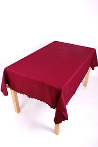 54 X 90 INCH OBLONG SHELL TABLECLOTH, 14 COLOURS STAIN-PROOF, NON-IRON, WASHABLE - Picture 1 of 37