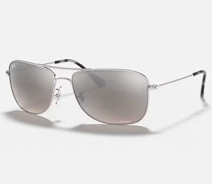Ray Ban RB3543 003/5J Chromance Sonnenbrille polarisiert grau silber verspiegelt RAR - Bild 1 von 6