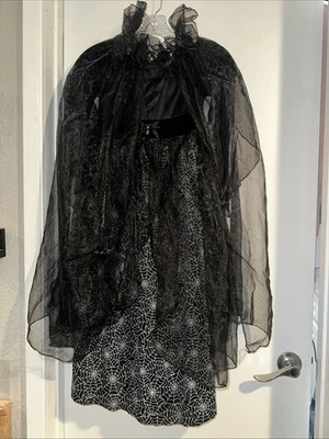 Disfraz de Halloween Pottery Barn para niños niñas 7-8 vestido de tela de araña Foto 1 de 4