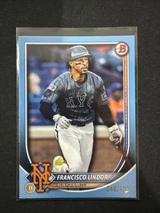 2025 Bowman Francisco Lindor Blue /499 Mets #86 - Picture 1 of 3