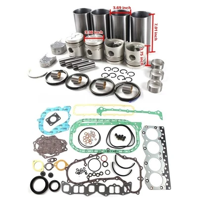 For Isuzu TCM Forklift Komatsu Forklift C240 C240PKJ C240PKG Engine Rebuild Kit - Image 1 of 4