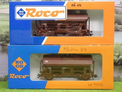 Roco H0 2x Self-Unloading Wagon Original Packaging (VP) D1034 - Image 1 of 4