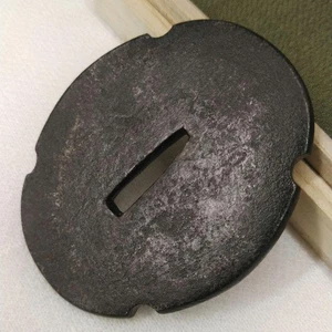 Seltenes Stück Tsuba, Japanisches Schwert, Iai, Schwertausrüstung, Antik aus Japan #K7544 - Bild 1 von 7