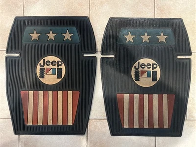 RARE Original Black AMC Jeep Americana Floor Mat Set - Image 1 of 4