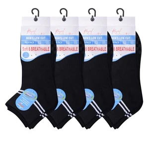 Socks For Men's Low Cut Trainer Soft & Breathable Sport Socks UK Fit SIZE 6-11 - Picture 1 of 16