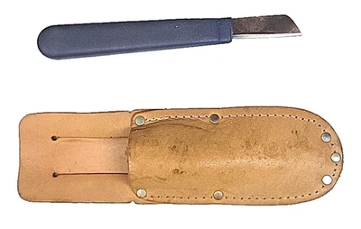 Vintage Robert Parker SK-55 Telephone Lineman Chipping Knife W Leather Sheath - Image 1 of 4