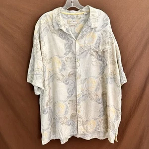 Tommy Bahama Men’s Sea Shells Print Camp Shirt 3XL Lightweight 100% Silk - Picture 1 of 7