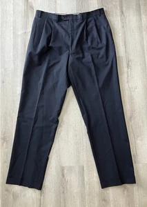 Lauren Ralph Lauren Vintage Anzughose Wolle, schwarz Plissee, Herrengröße 38 x 34 - Bild 1 von 13