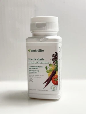 Multivitamínico diario para hombres Nutrilite sin gluten vegetariano sin soja 90 comprimidos Foto 1 de 3
