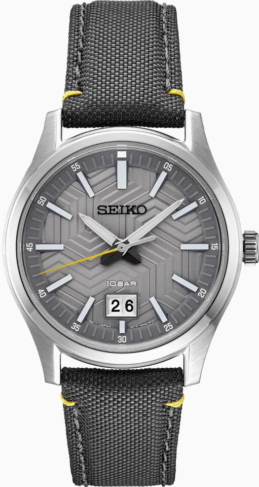 Seiko SUR543 Essentials Gray Dial Quartz 6N76 BigDate Sapphire 100M LumiBrite WR - Image 1 of 1