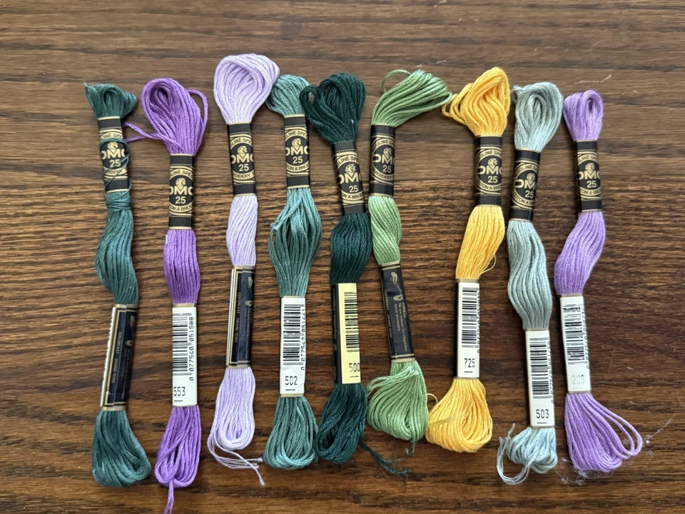 NOS DMC Embroidery Floss 9 Skeins Fabulous Assorted Colors Made In France HTF - Image 1 of 1