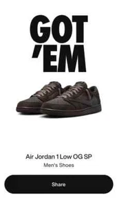 Air Jordan 1 X Travis Scott Velvet Brown And Dark Mocha | UK 9.5 | Fast Ship ✅📦 - Picture 1 of 6