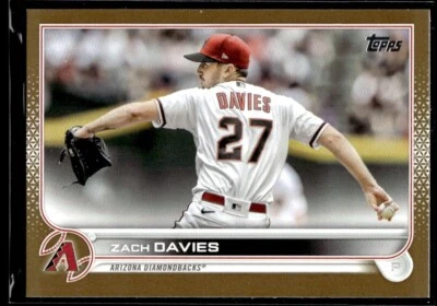 2022 Topps Update Gold Zach Davies 1475/2022 Arizona Diamondbacks #US307 - Image 1 of 2