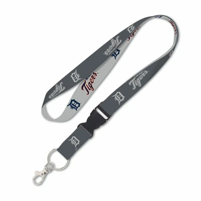 DETROIT TIGERS KEY CHAIN LANYARD WITH DETACH BUCKLE 1" WIDE 22" LONG MLB - Image 1 of 1