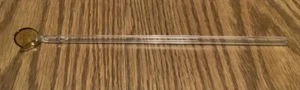 Vintage Mid-Century Modern Glass Straw Spoon - Amber / + Sign Marked - Picture 1 of 11