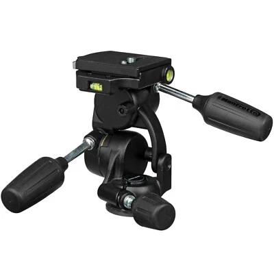 Manfrotto 808RC4 3-Way Standard Head with Quick Release Plate 410PL (Black) - Image 1 of 4