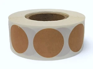 Kraft Paper Stickers - Blank 3/4" Round for Arts and Craft - 500 Labels - Bild 1 von 3