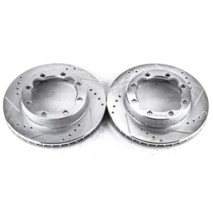 Power Stop Front EVO Drilled & Slotted Rotors Fits 94-99 Chevy K1500 Suburban - Picture 1 of 10
