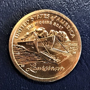 2023 P BU Louisiana American Innovation Dollar Higgins Boot aus US Münzrolle - Bild 1 von 2