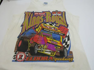 A OLD LG. KINGS ROYAL ELDORA  SPEEDWAY SHIRT CAR RACING TANK TOP  - Picture 1 of 2