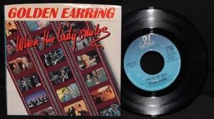 Golden Earring-When The Lady Smiles-21 Records T1 112-Vintage '84 Pic Slv 45-NM! - Picture 1 of 2