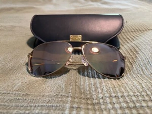 Dolce & Gabbana "Gold Edition" 18k Gold Aviator-Style Sunglasses - Picture 1 of 8