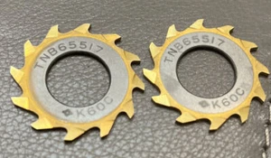 Lot Of 2: RobbJack Carbide Slitting Slotting Saw - 1" Dia TNB65517 K60C 12 Teeth - Picture 1 of 2