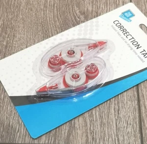 New 2 pc White Correction Mouse Tape Pen Tipex Home School Office Filing Tip HA - Picture 1 of 3
