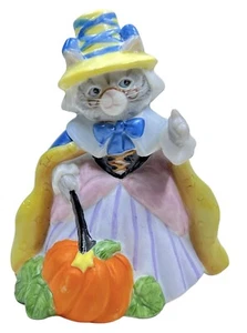 Kätzchen Gurke Prunella Fee Patin Figur Halloween Schmid Keramik 4 Zoll - Bild 1 von 6