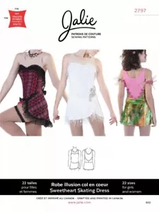 Jalie Sewing Pattern 2797 Sweetheart Skating Dress Kids, Teenagers, Women - Picture 1 of 1