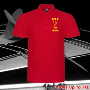 Camisa polo de dardos del equipo de Bélgica para aficionados a la Copa del Mundo regalo día del padre día de la madre - Imagen 1 de 1