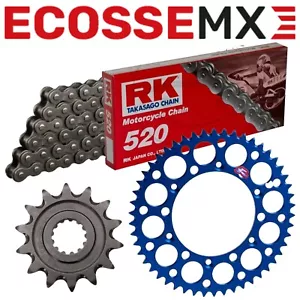 Huaqvarna TC125 TC250 14-22 RK Standard Duty Kette & Renthal Blue Kettenrad Kit - Bild 1 von 4