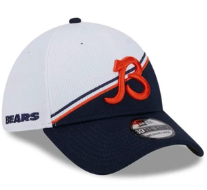 Chicago Bears New Era Sideline 39THIRTY Sombrero Flexible - Blanco - Imagen 1 de 5