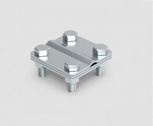 Universeller Querverbindung 4-Schraubig Verbinder Blitzschutzgriff Erdungsklemme - Bild 1 von 2