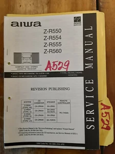 Aiwa z-r550 r554 r555 r560 Service Manual Original Repair Book stereo cd player - Picture 1 of 1