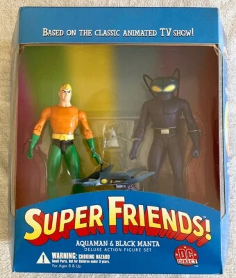 DC Direct Super Friends! Aquaman and Black Manta Deluxe Action Figure Set MIB - Image 1 of 4