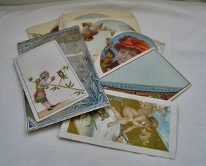 10 19TH C. AESTHETIC MOVEMENT STOCK TRADE CARDS “THE FIRST CHAMPAGNE”/”HENRIOT - Picture 1 of 11