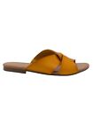 SUGAR Womens Yellow Olena Round Toe Block Heel Slip On Slide Sandals 8.5 M