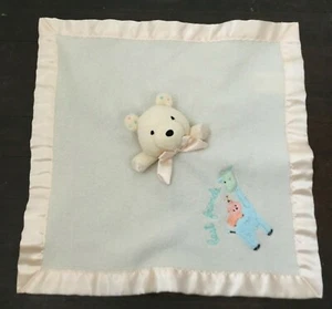 Carters Baby Lovey Yellow Teddy Bear Embroidered Giraffe Best Friends Satin Trim - Picture 1 of 6