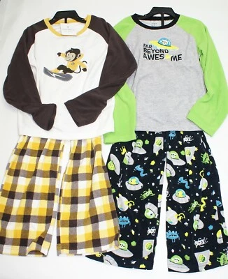 Lote Carter's Boy: 2 conjuntos de pijamas de ropa de dormir polar (top/pantalones manga larga) 7 (e178-e) Foto 1 de 3