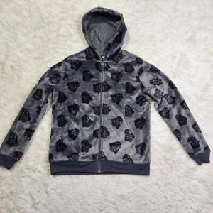 Star Wars Darth Vader Fleece Hoodie Boys Size 3-5 Gray Full Zip Long Sleeve G7 - Picture 1 of 10