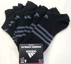 Adidas Womens Athletic No Show Socks 6 Pack Large 5-10 Black Superlite Aeroready