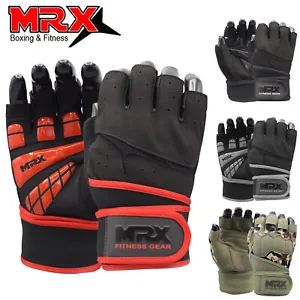 MRX Weight Lifting Fingerless Workout Glove for Men Wrist Support Lifting Gloves - Picture 1 of 9