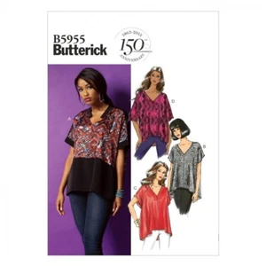 Butterick Damen Easy Schnittmuster 5955 sehr locker sitzende Oberteile (Butterick-... - Bild 1 von 11