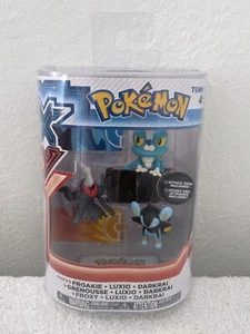 NEU 2015 TOMY Nintendo Pokemon XY Froakie Luxio Darkrai 3 Figuren Set  - Bild 1 von 5