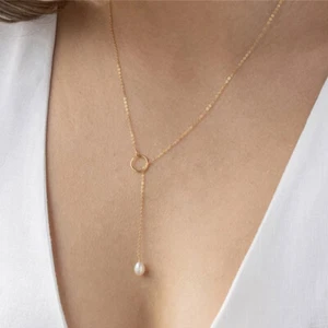 Sweater Necklace Adorable Elegant Sweater Chain Exquisite Neck Pendant - Picture 1 of 14