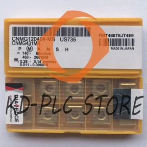 10Pcs New Mitsubishi CNMG120404-MS US735 CNMG431MS Carbide Insert - Picture 1 of 1