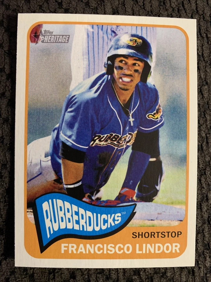 Francisco Lindor 2014 Topps Heritage Minors #40 Prospect Mets Rubberducks - Image 1 of 4