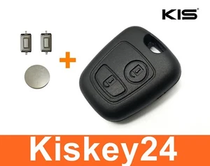 Key Housing for Peugeot Citroen 106 206 207 306 307 + 2x Push Button + Battery - Picture 1 of 3